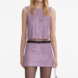 LILAC CHAINMAIL SKIRT Self-portrait PF25-023SK-L-LILAC
