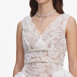 WHITE TULLE LACE MINI DRESS Self-portrait PF26-101S-W-WHITE