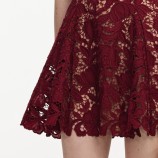 BURGUNDY LACE MINI DRESS Self-portrait PF26-111SA-BU-BURGUNDY