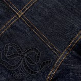 INDIGO DENIM BOW EMBROIDERED MIDI DRESS Self-portrait PF26-805M-BL-BLUE