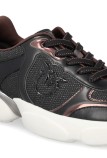 ALBA 03 - CALF LEATHER/MESH/MIRROR BLACK PINKO SS0211-P027-Z99