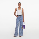 BLUE TEXTURED DENIM Self-portrait AW26-801P-BL-BLUE