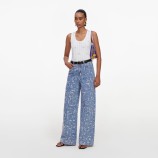 BLUE TEXTURED DENIM Self-portrait AW26-801P-BL-BLUE