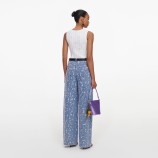 BLUE TEXTURED DENIM Self-portrait AW26-801P-BL-BLUE