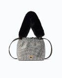 POUCH FULL STRASS/IMITATIONFUR BAG PINKO 107635-A3M9-Z99Y