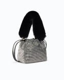 POUCH FULL STRASS/IMITATIONFUR BAG PINKO 107635-A3M9-Z99Y